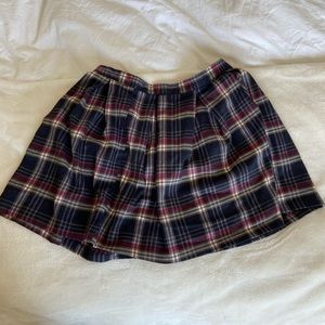Plaid Navy School Girl Costume Mini Pleated Skirt